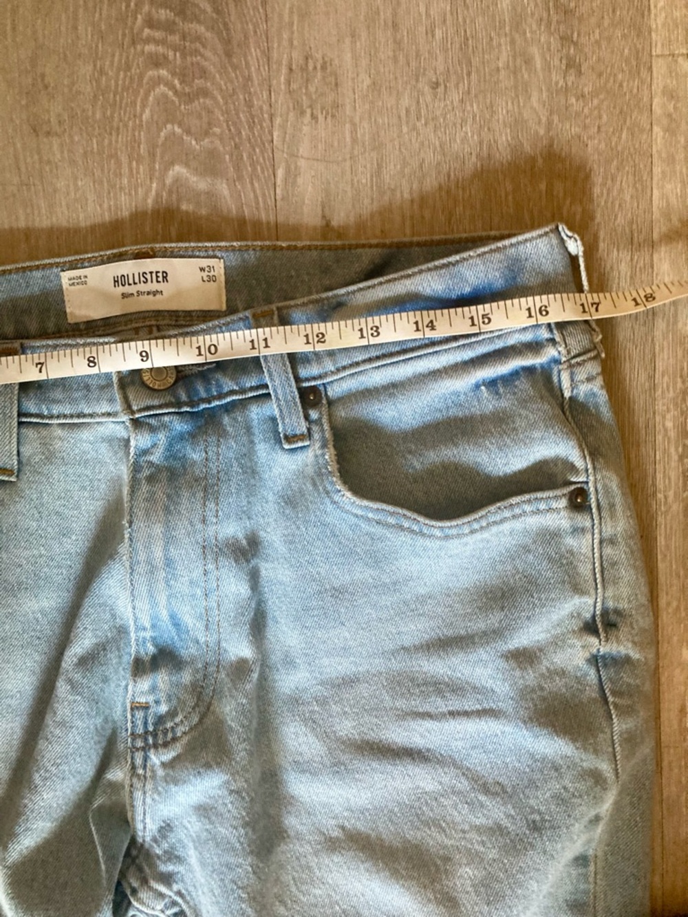 Hollister Light Blue Slim Straight Jeans - Picture 4 of 7